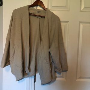 Crass-Hatch Beige Cardigan